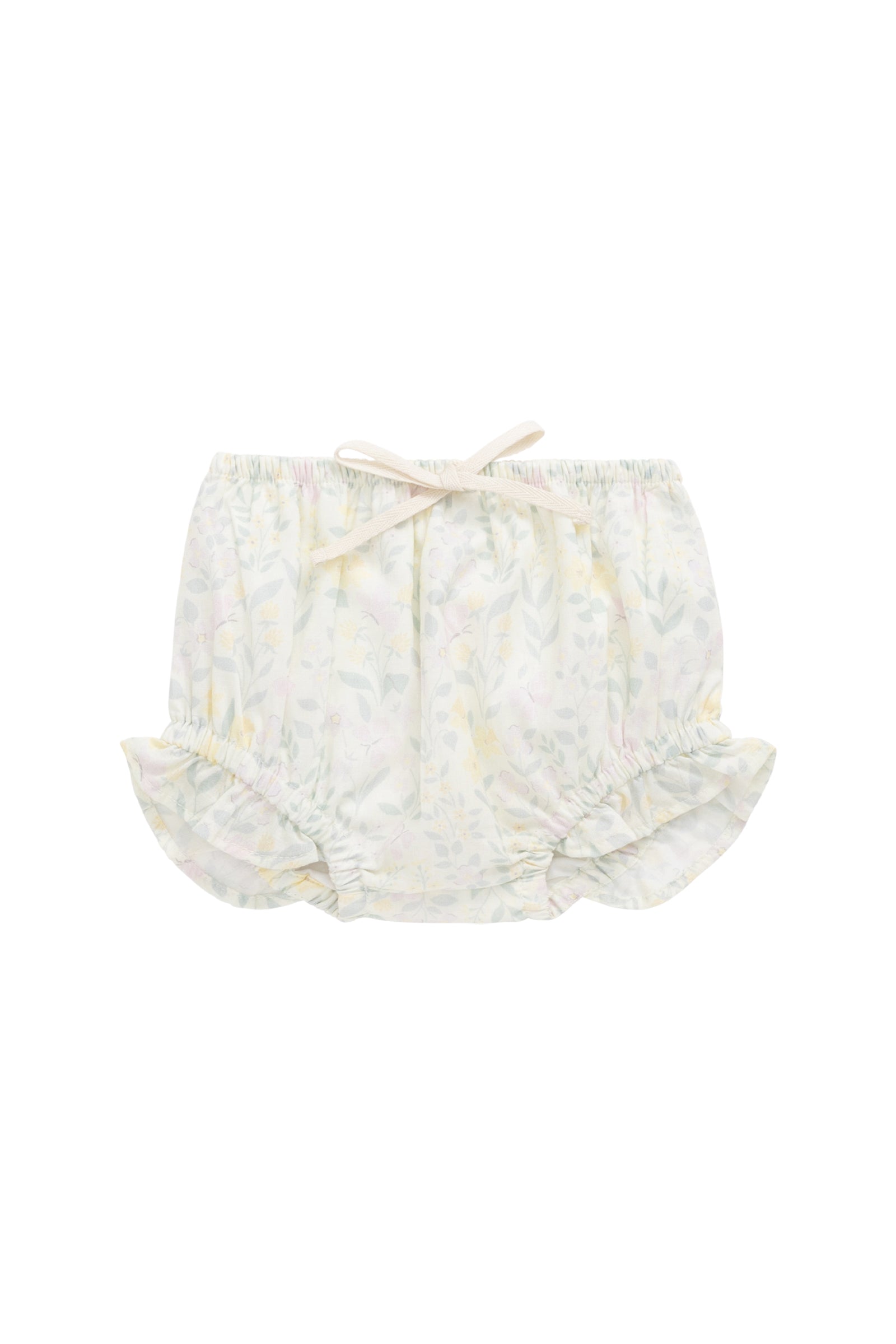 Organic Cotton Voile Frill Bloomer - Daphne Egret
