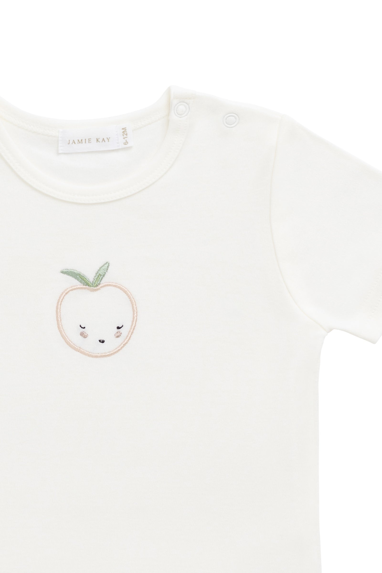Pima Cotton Aude Top - Parchment Peachy