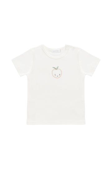 Pima Cotton Aude Top - Parchment Peachy
