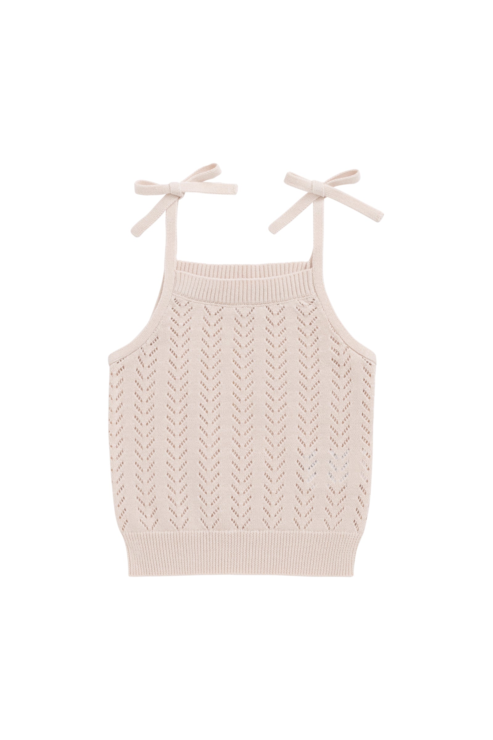 Aria Knitted Singlet - Dainty Pink