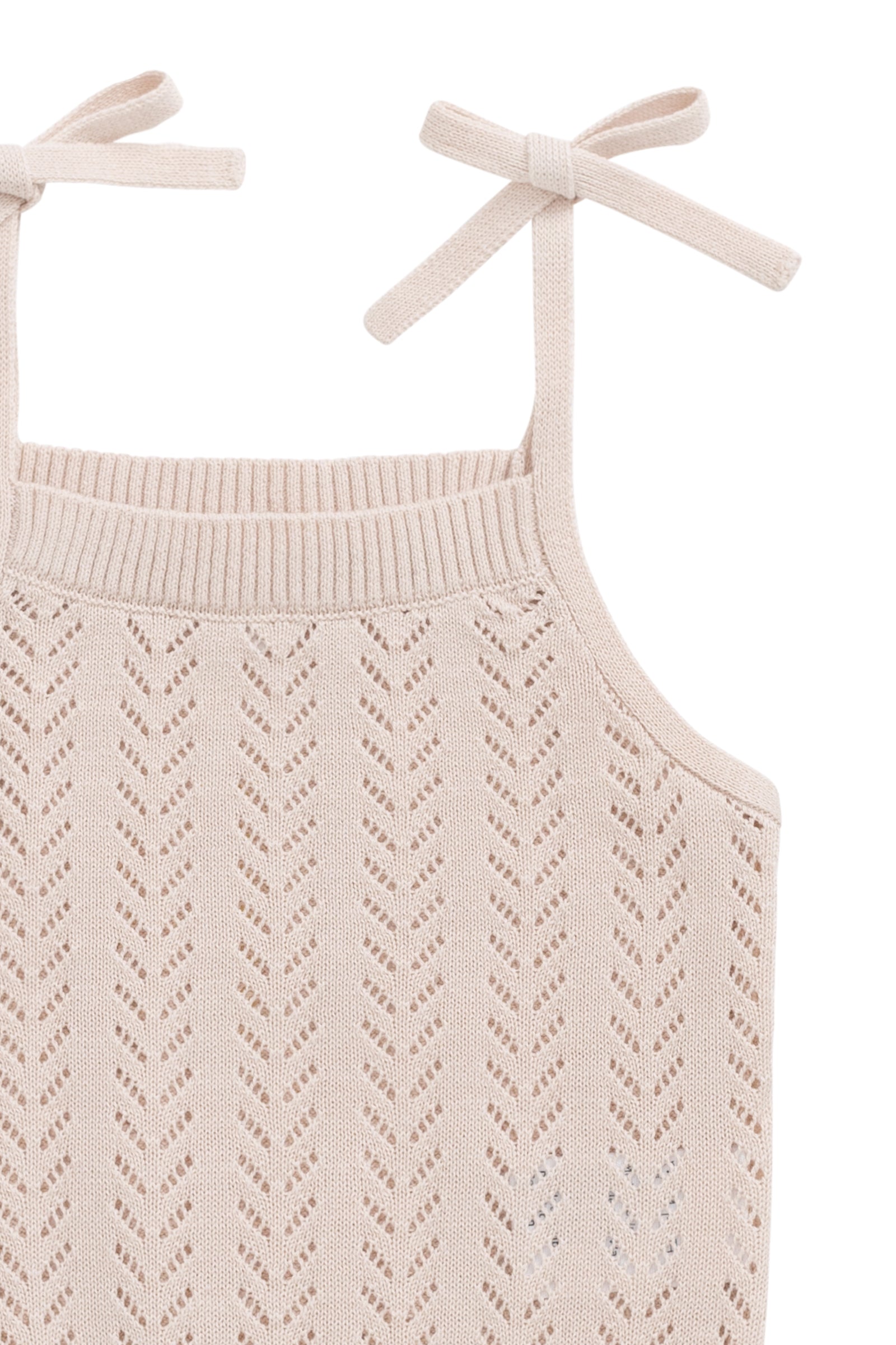 Aria Knitted Singlet - Dainty Pink