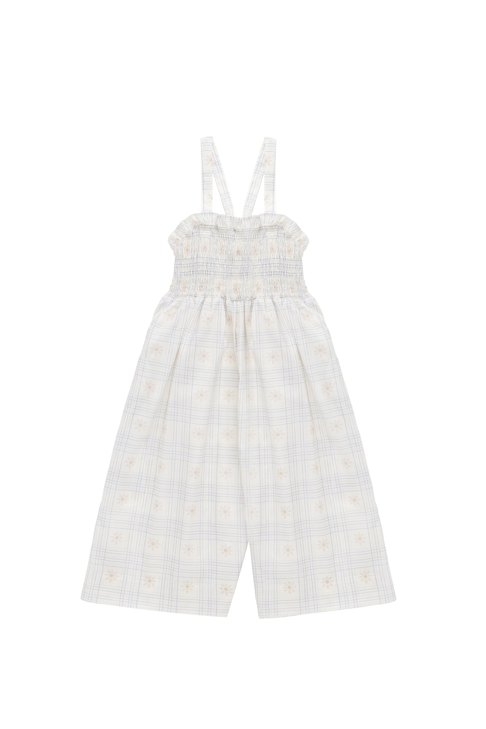 Organic Cotton Arabella Jumpsuit - Marguerite Egret