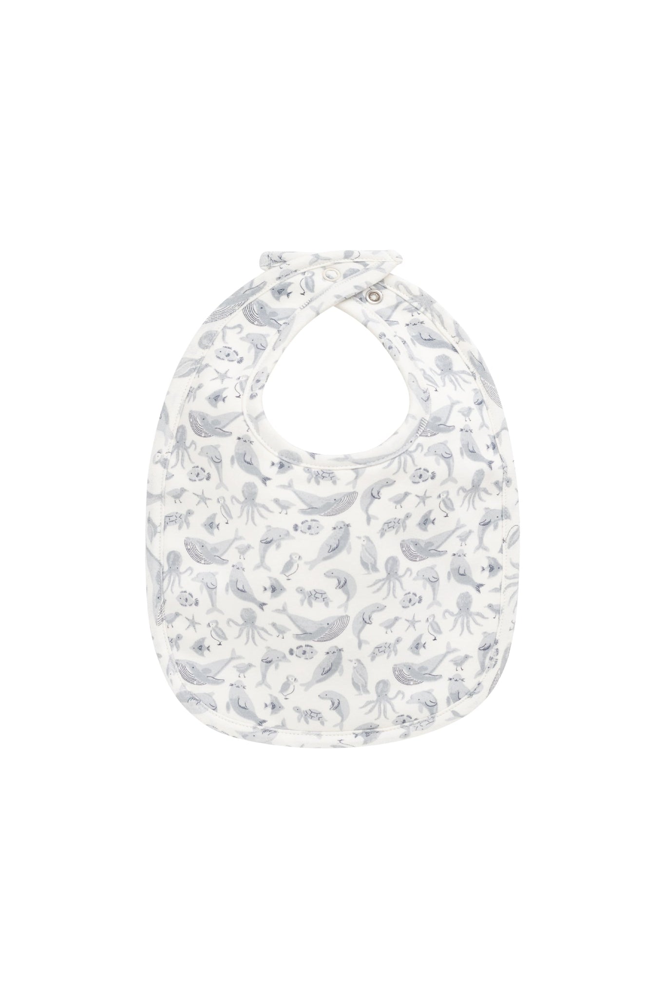 Organic Cotton Bib - Sea Life