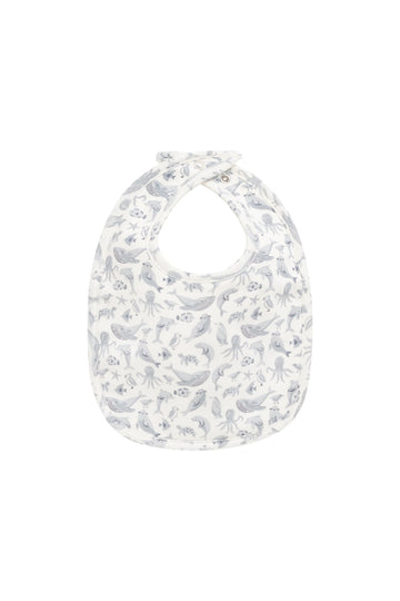 Organic Cotton Bib - Sea Life