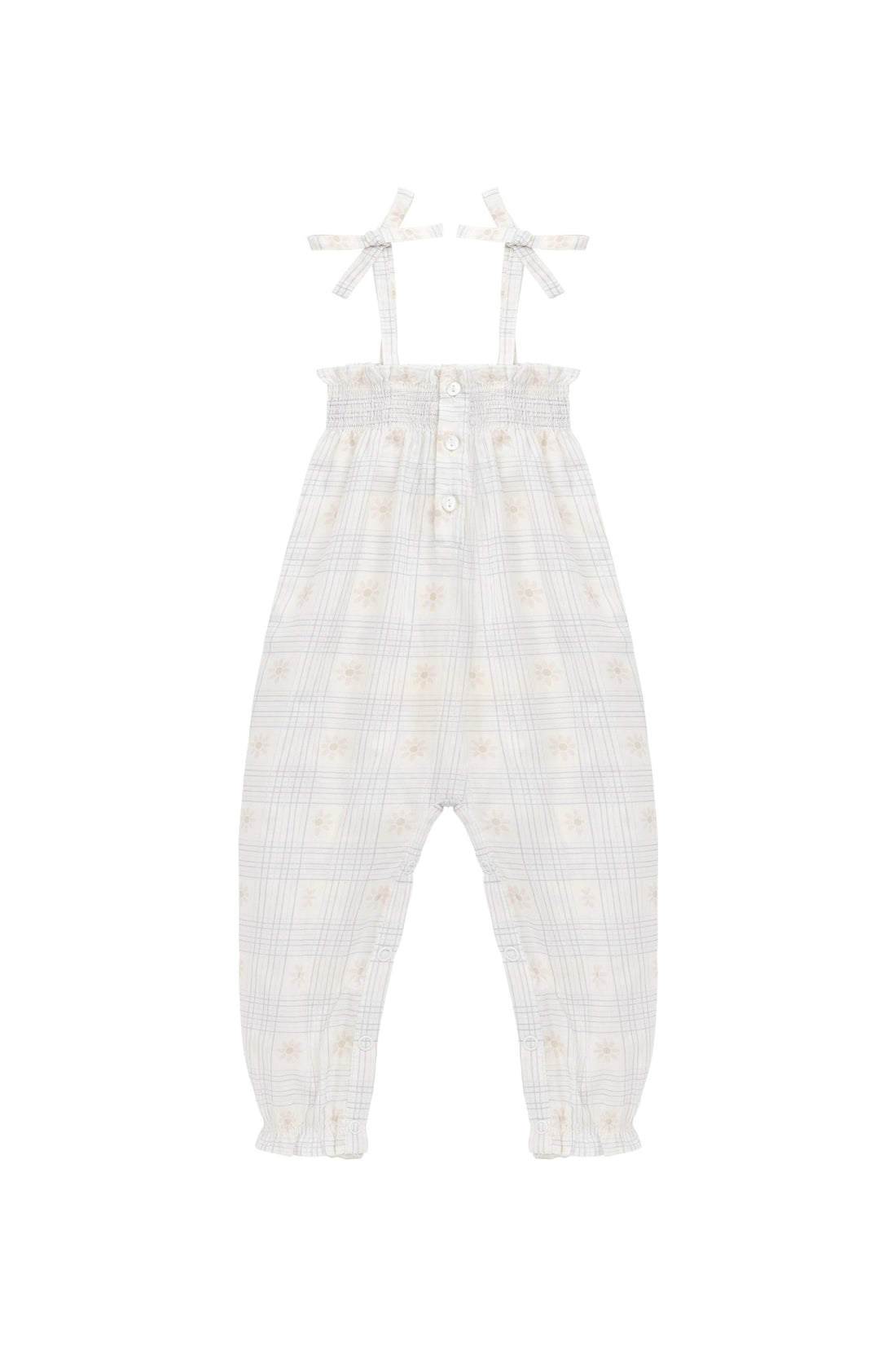 Organic Cotton Mirabel Jumpsuit - Marguerite Egret