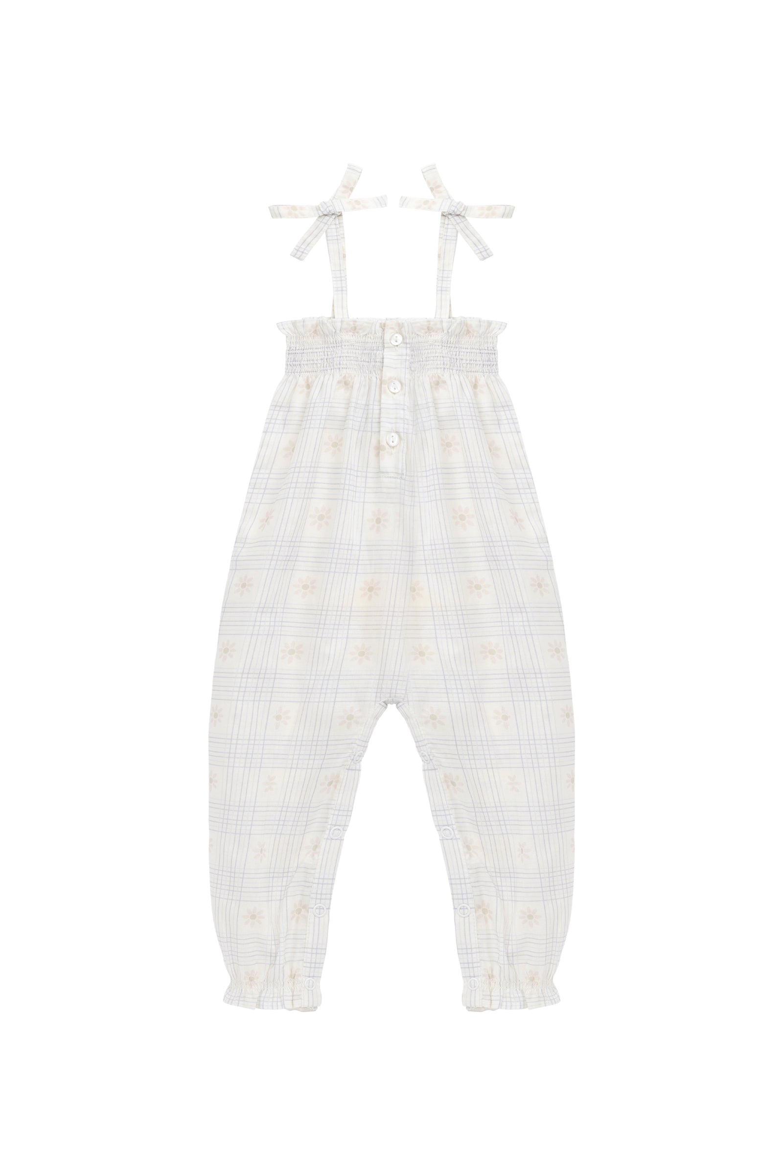 Organic Cotton Mirabel Jumpsuit - Marguerite Egret
