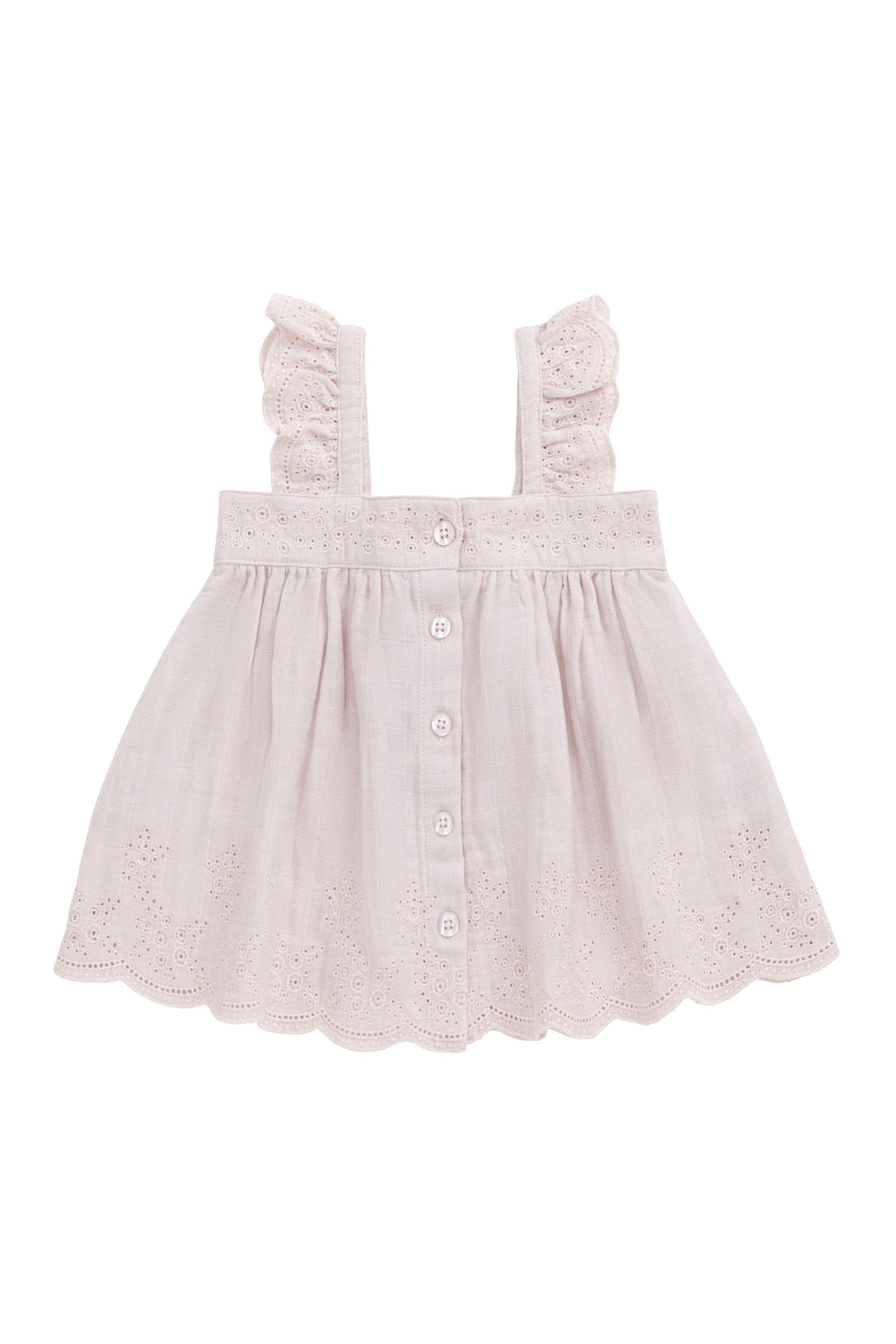 Organic Cotton Muslin Anja Top - Pale Lilac