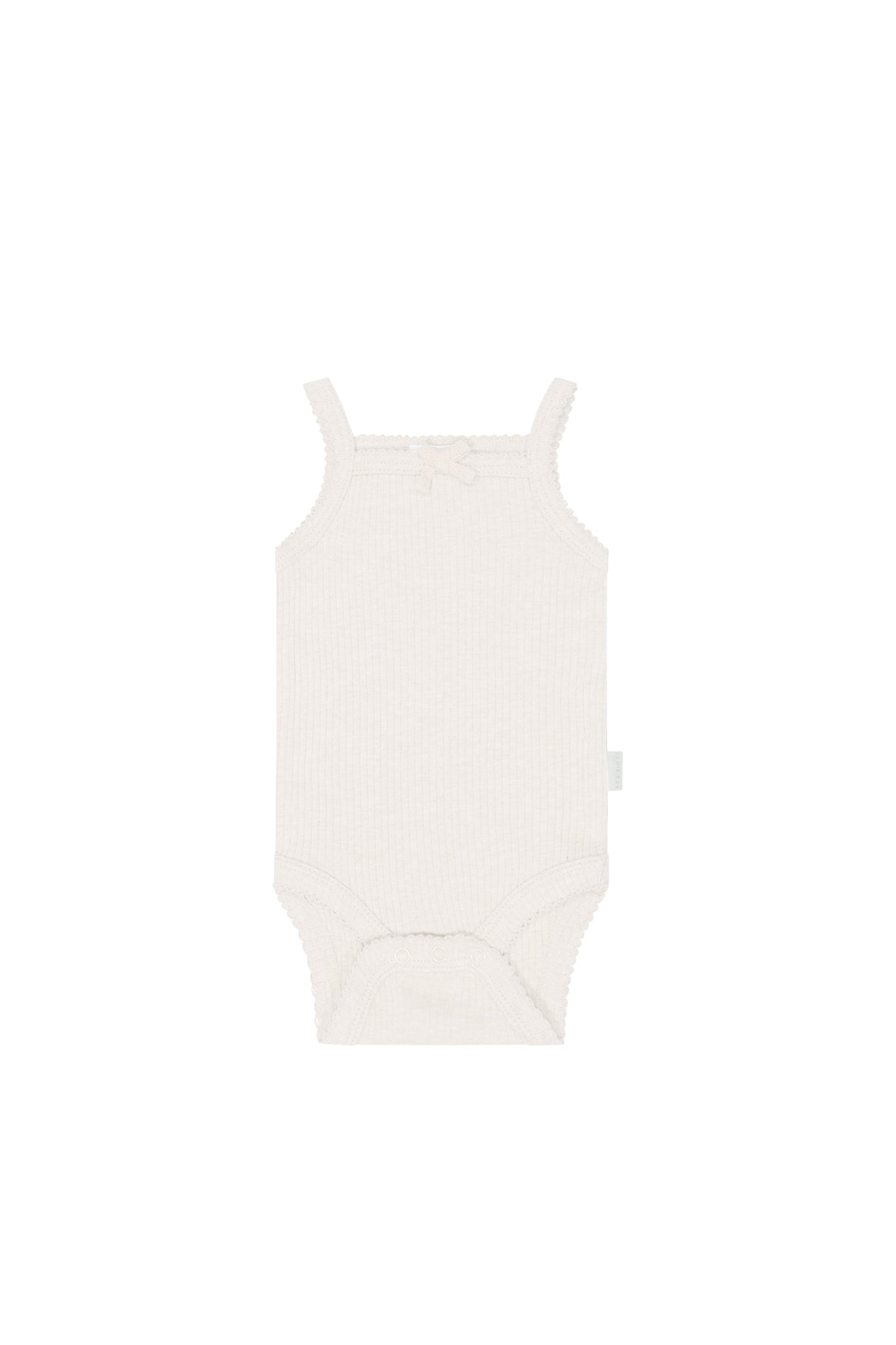 Organic Cotton Modal Singlet Bodysuit - Icing Marle
