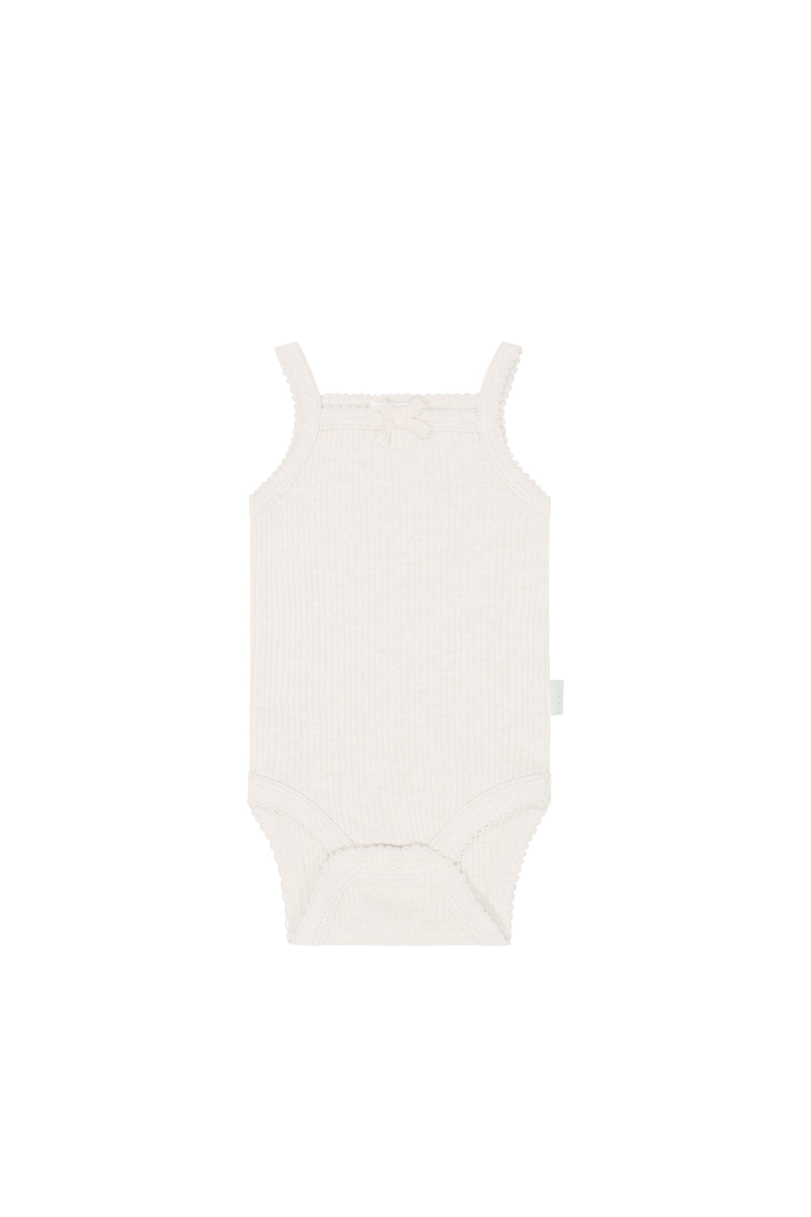 Organic Cotton Modal Singlet Bodysuit - Icing Marle