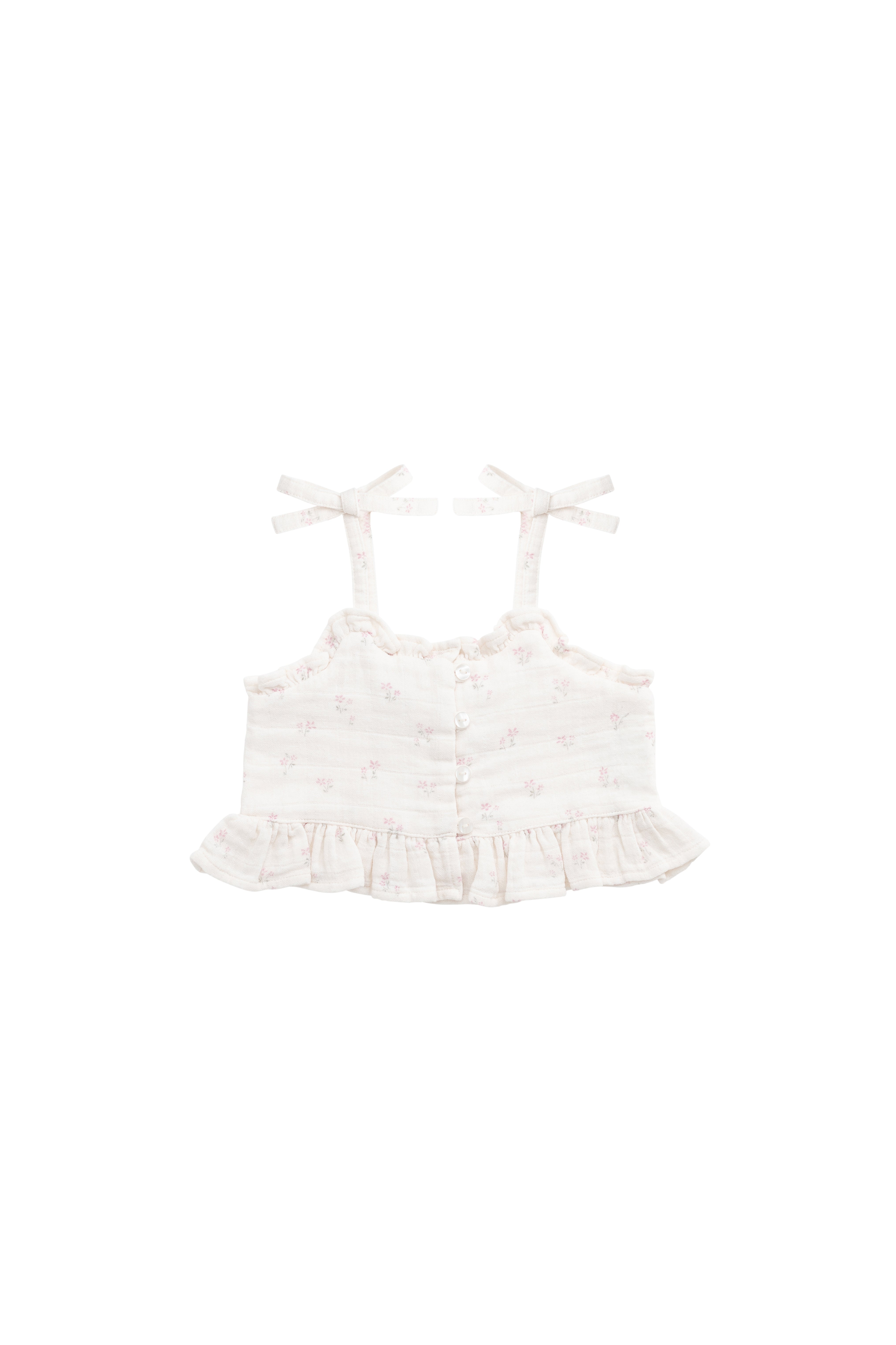Organic Cotton Muslin Mirabel Top - Pauline Pink