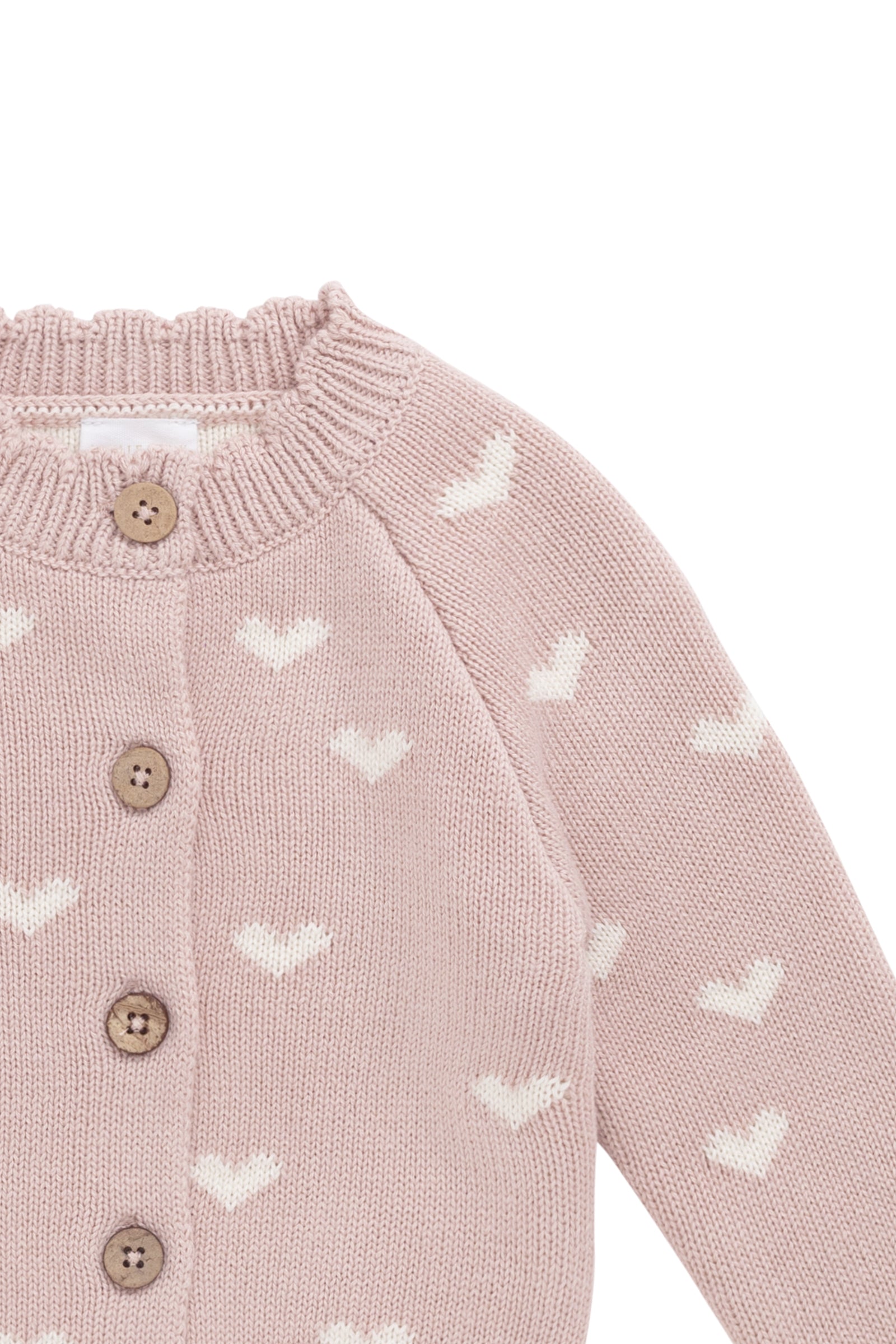 Anna Cardigan - Petite Heart Rose Smoke