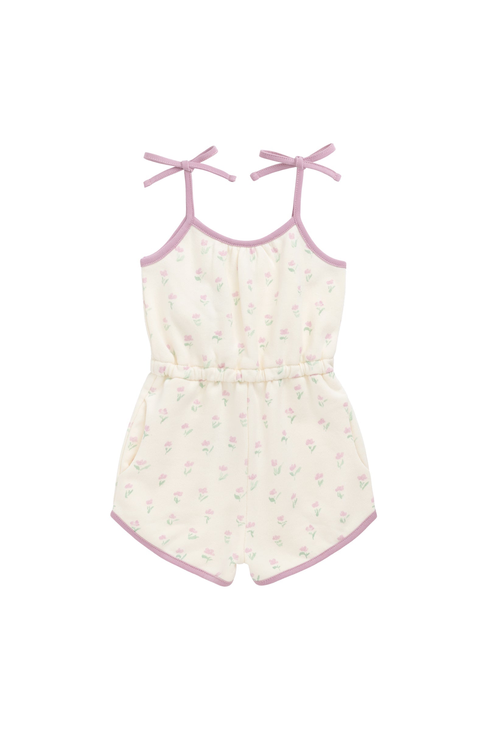 Organic Cotton Lilith Playsuit - Lila Pink