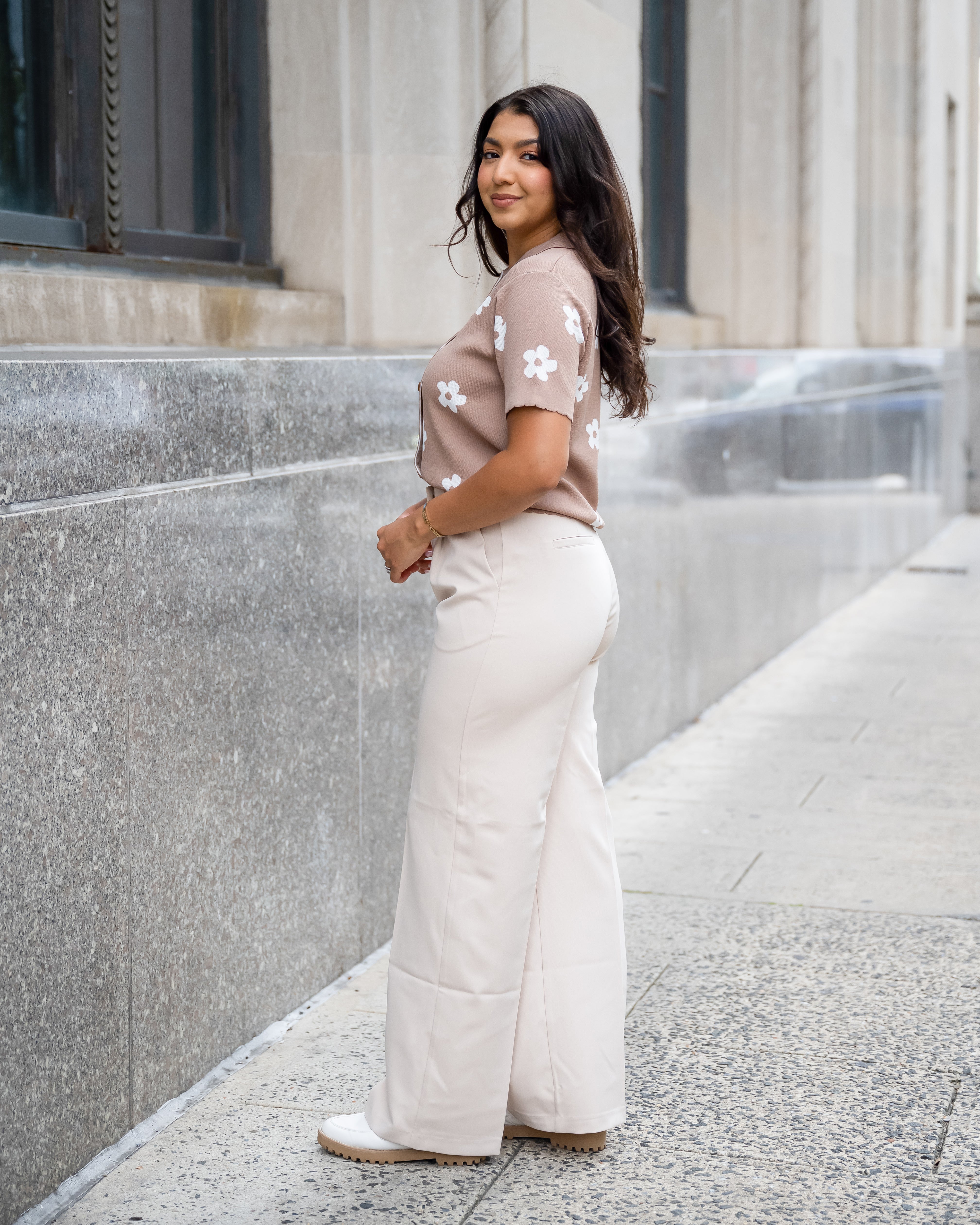 Monica Cream Work Pants - FINAL SALE