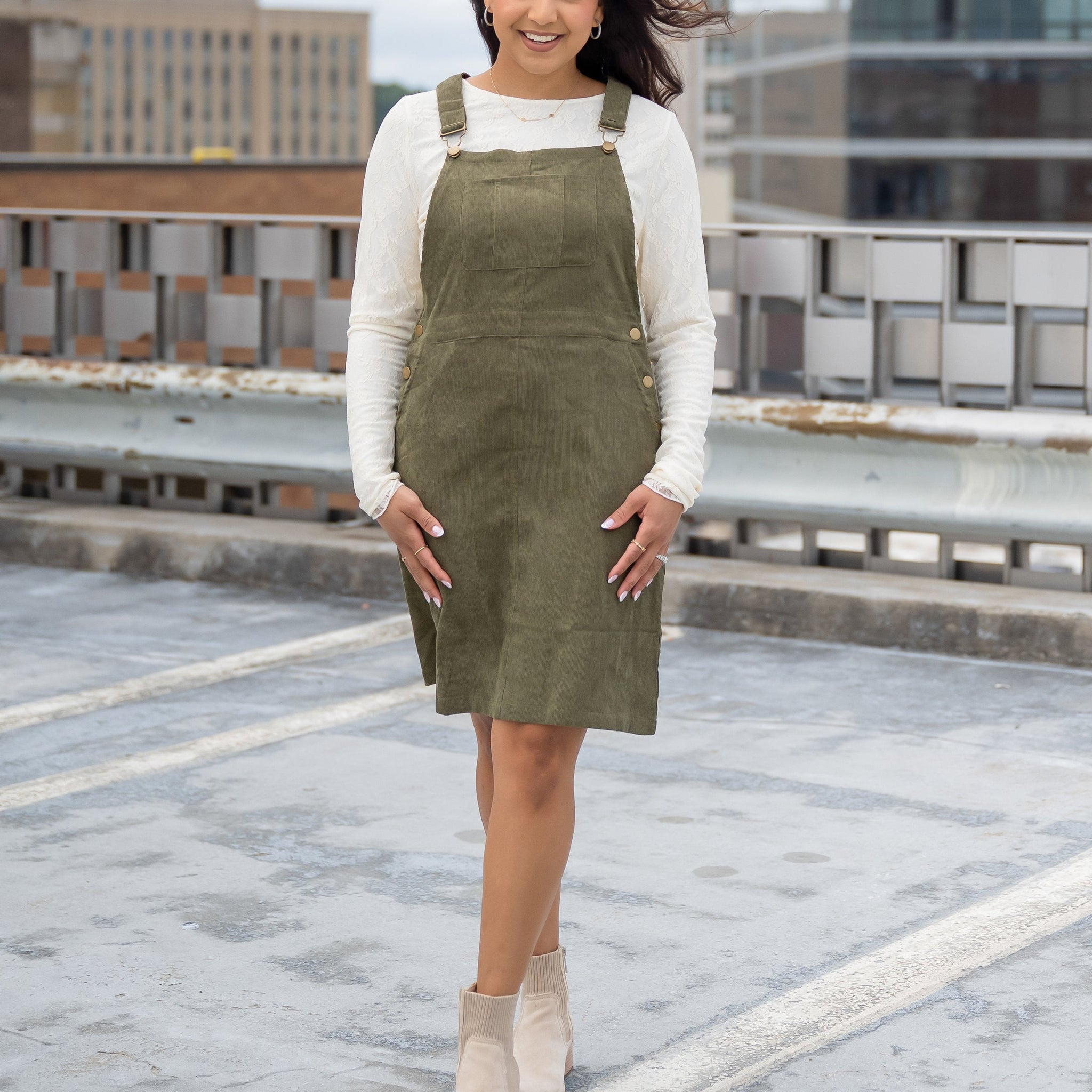 Stella Corduroy Overall Dress - FINAL FEW - FINAL SALE