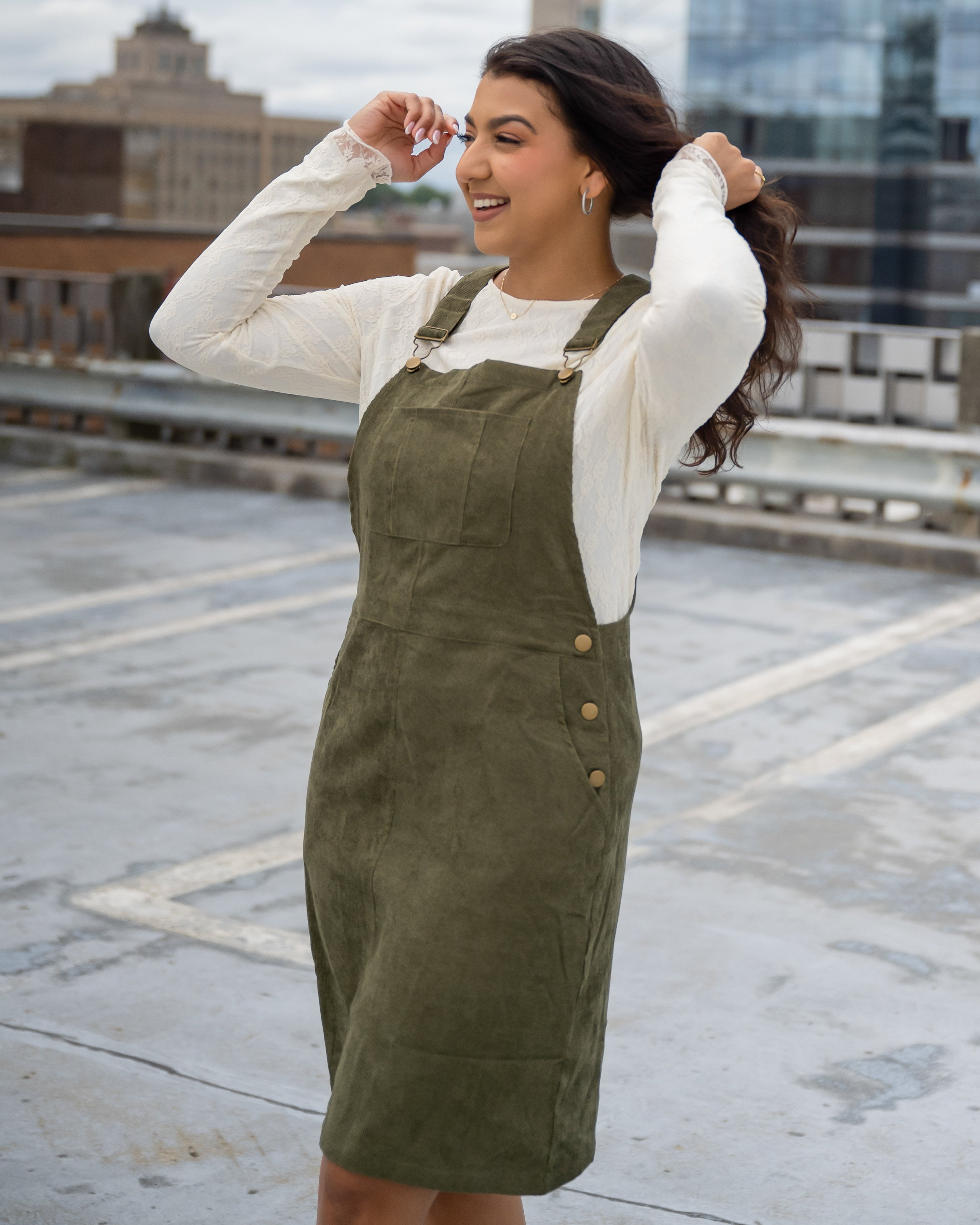 Stella Corduroy Overall Dress - FINAL FEW - FINAL SALE
