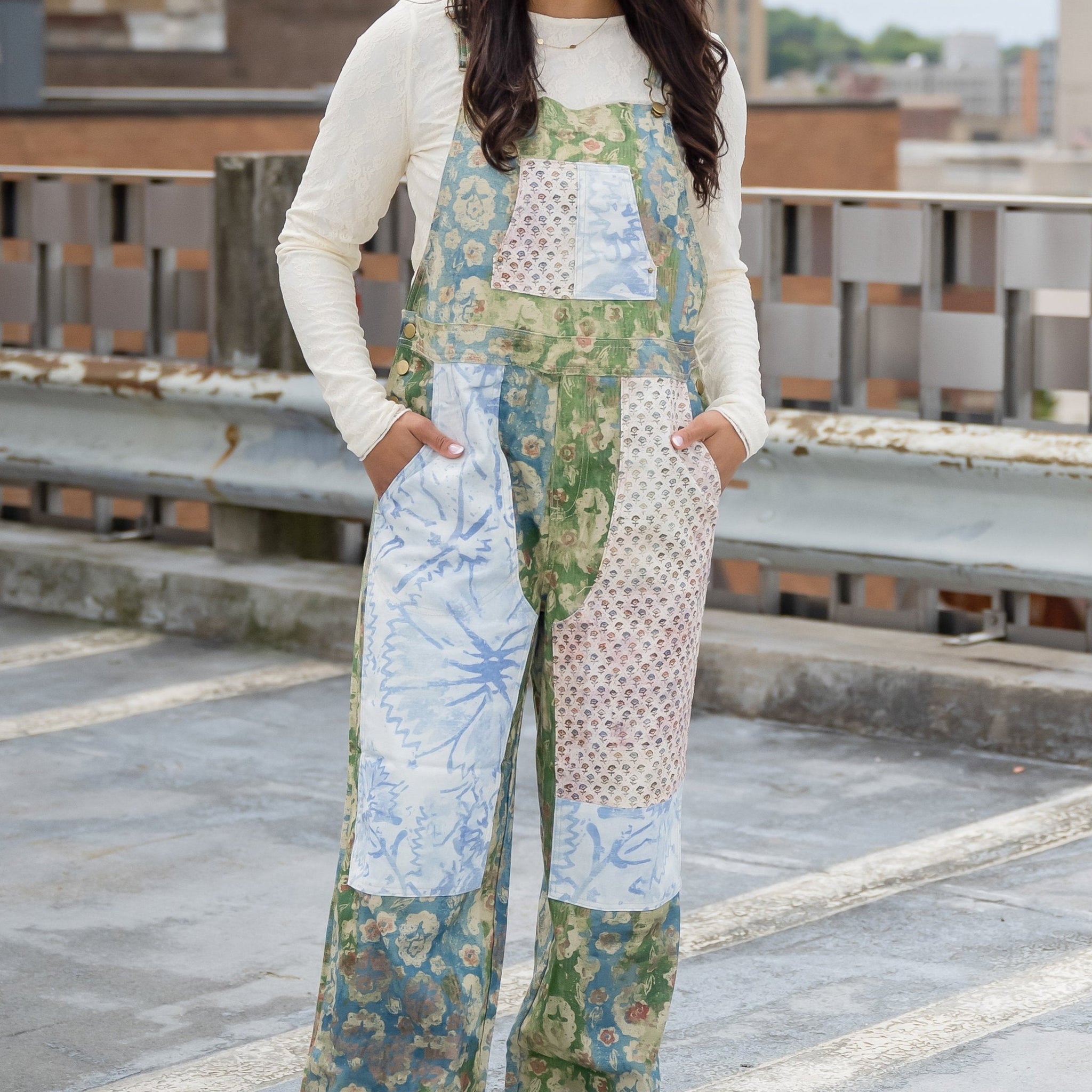 Marley Patchwork Overalls - FINAL SALE