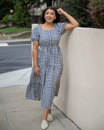 Summer Days Gingham Swiss Dot Dress - FINAL FEW