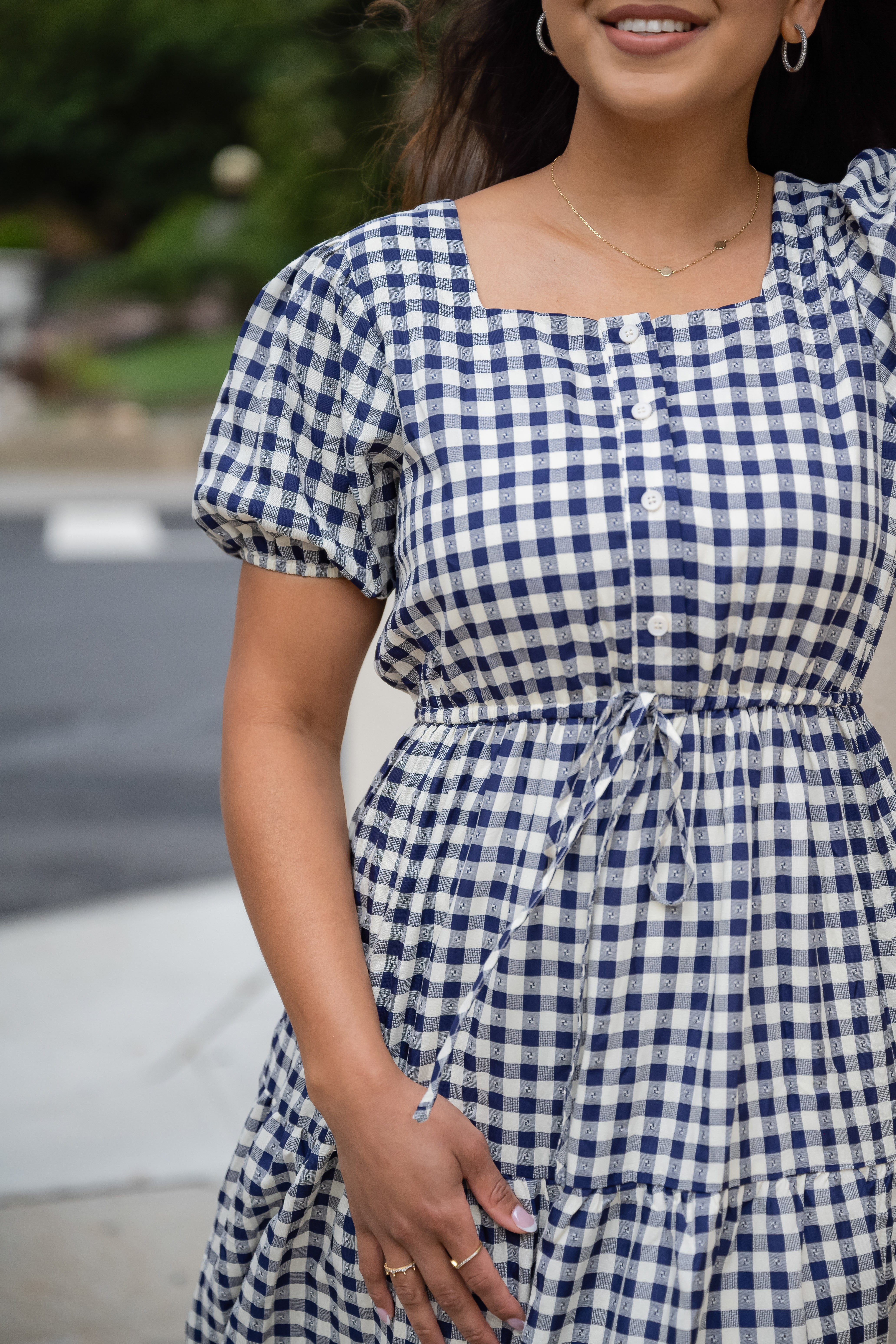 Summer Days Gingham Swiss Dot Dress - FINAL FEW