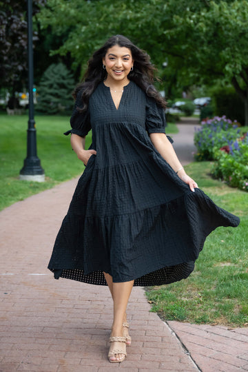 Samantha Black English Factory Dress - FINAL SALE