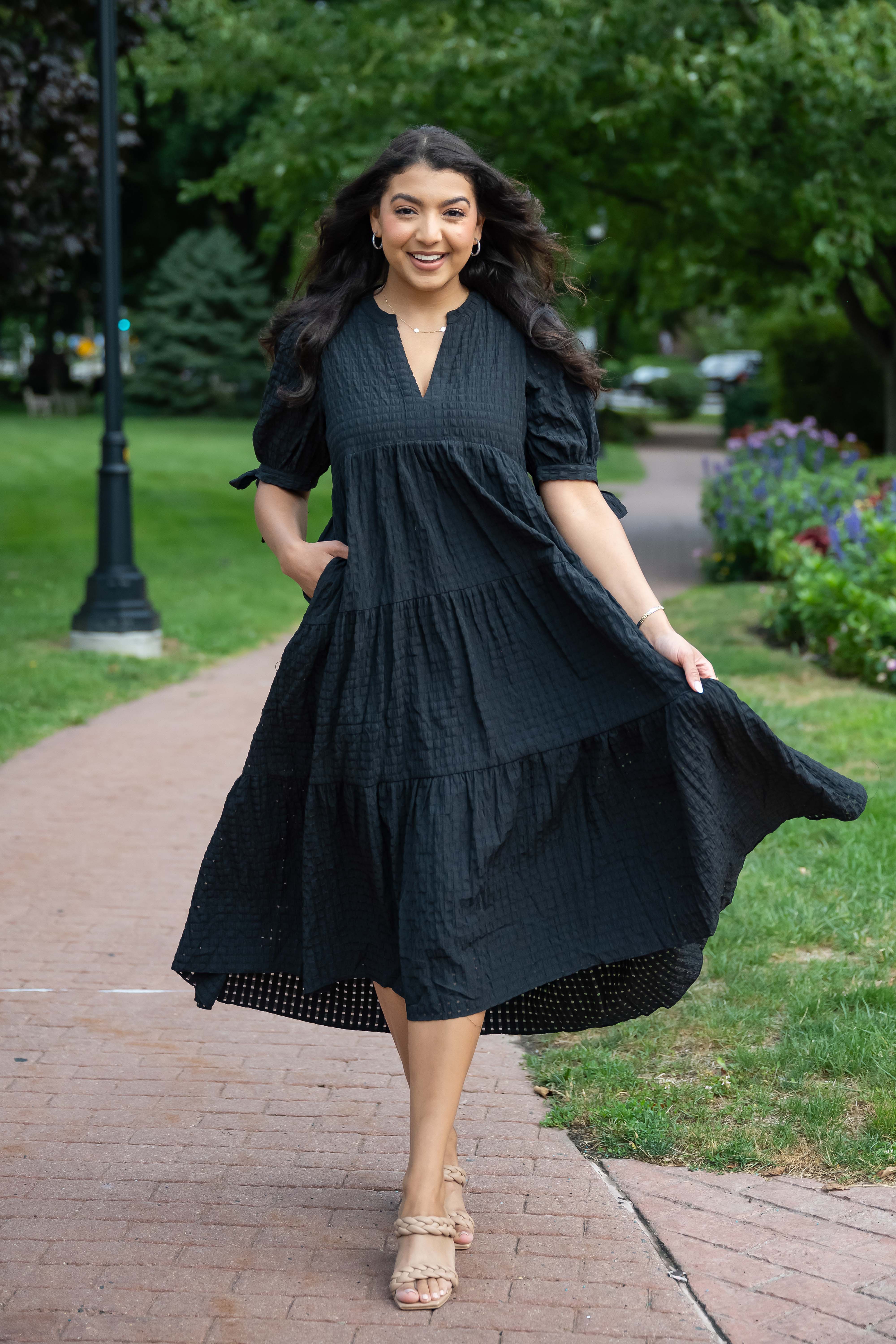 Samantha Black English Factory Dress - FINAL SALE