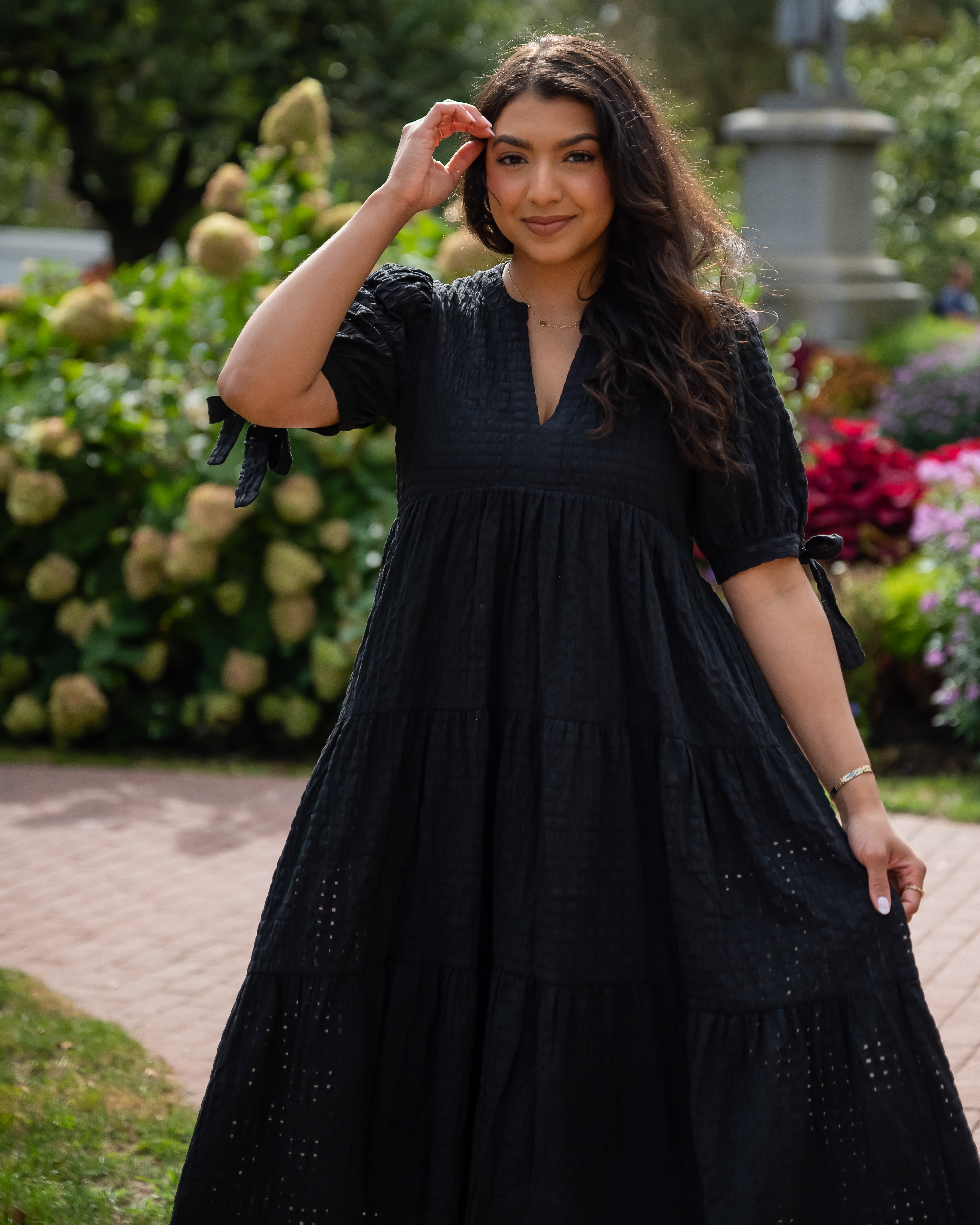 Samantha Black English Factory Dress - FINAL SALE