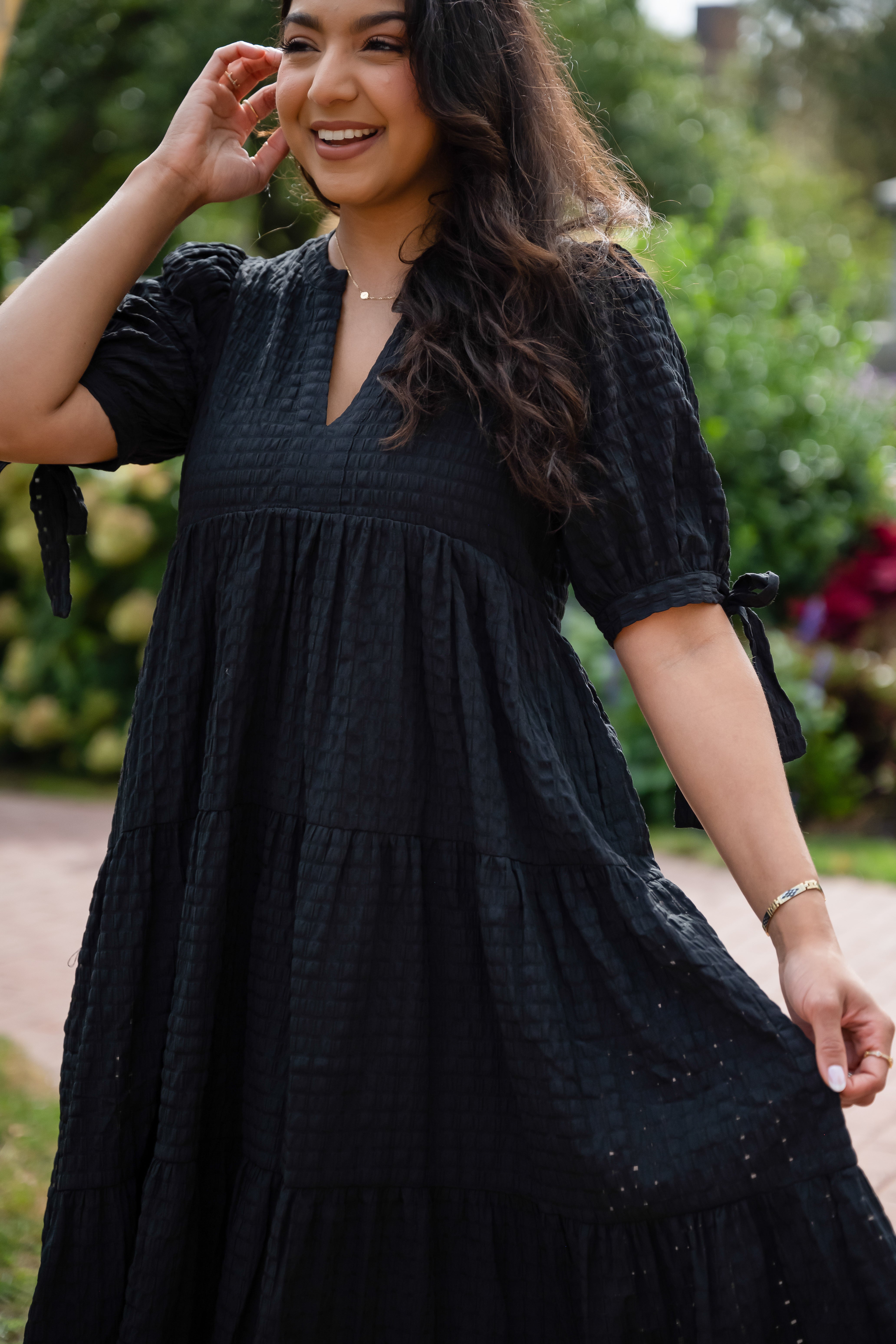 Samantha Black English Factory Dress - FINAL SALE