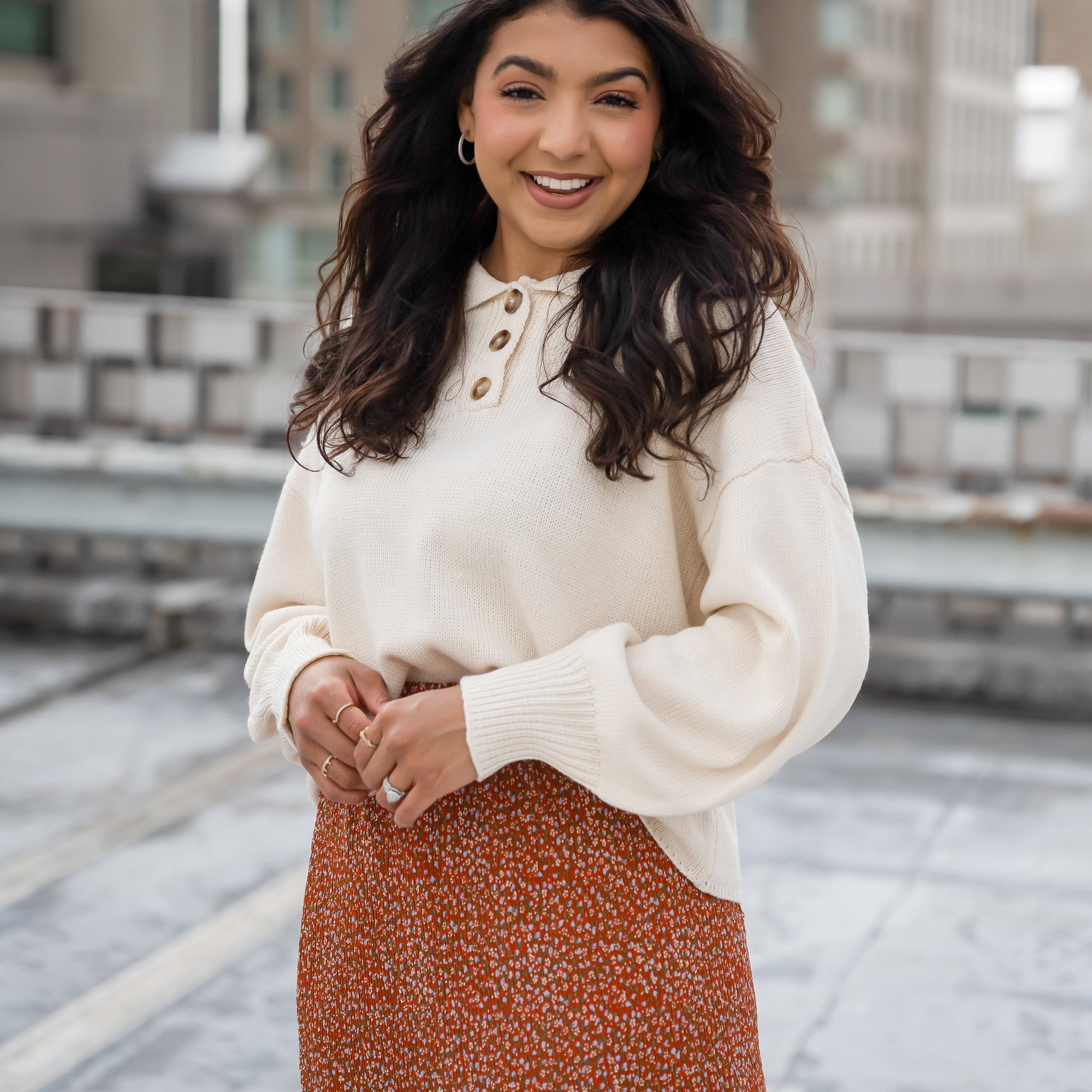 Easy On Me Ecru Sweater - FINAL FEW