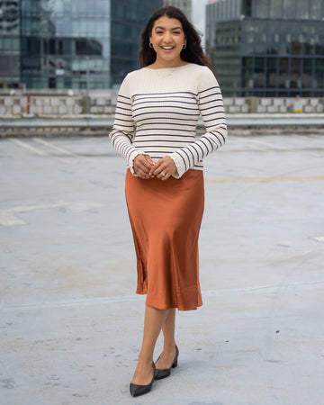 Mandy Copper Satin Skirt - FINAL SALE