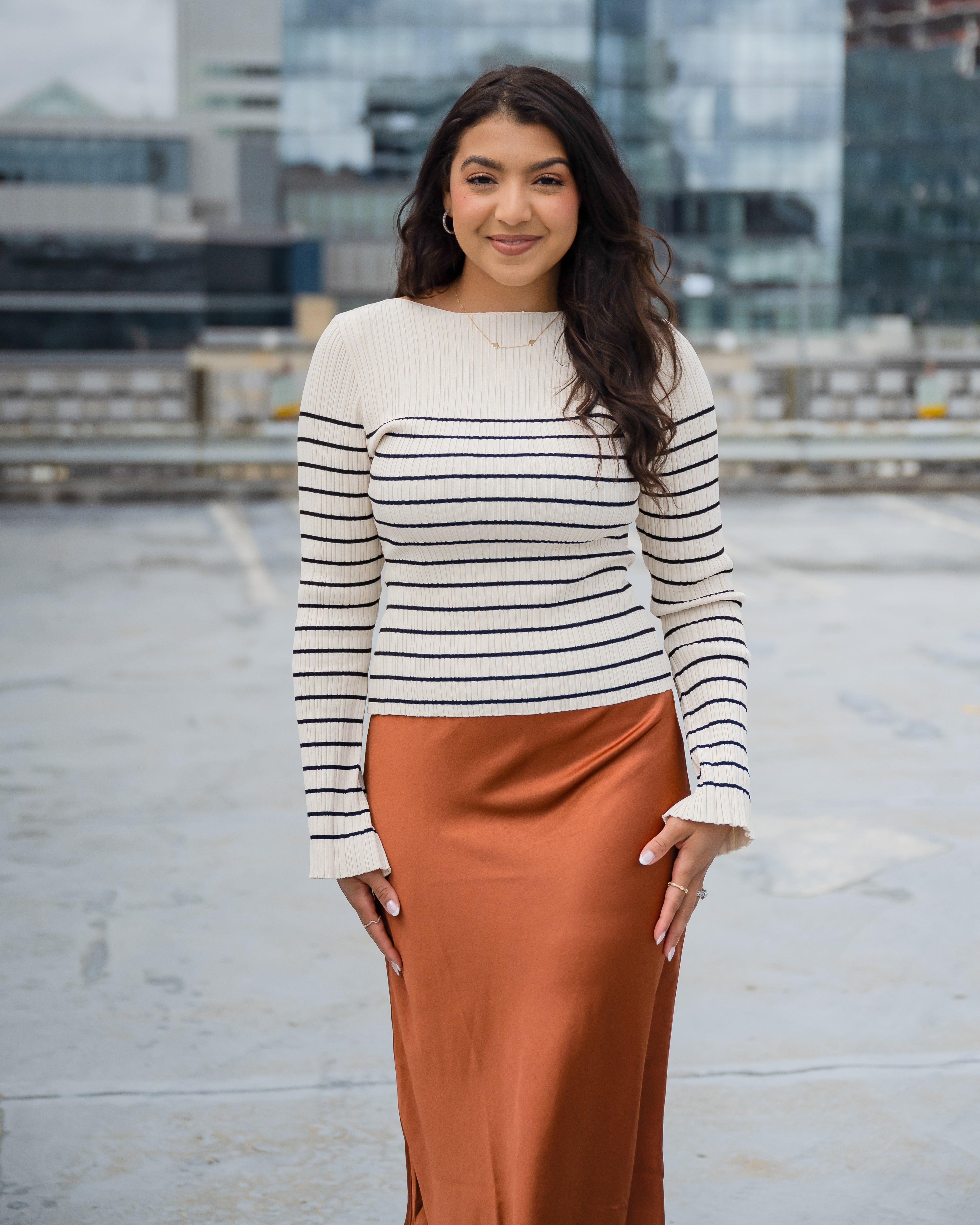 Mandy Copper Satin Skirt - FINAL SALE