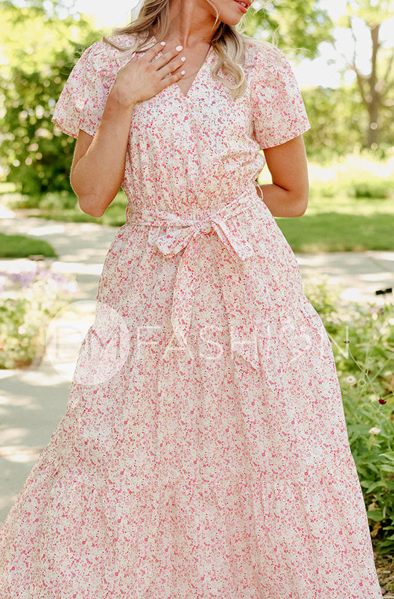 Layton Pink Floral Dress - DM Exclusive - Nursing Friendly