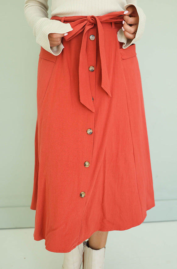 Focus On Me Poppy Midi Skirt - FINAL SALE