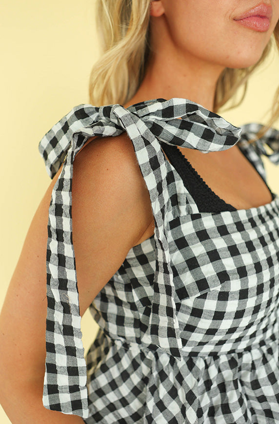 Good Times Black Gingham Set - FINAL SALE