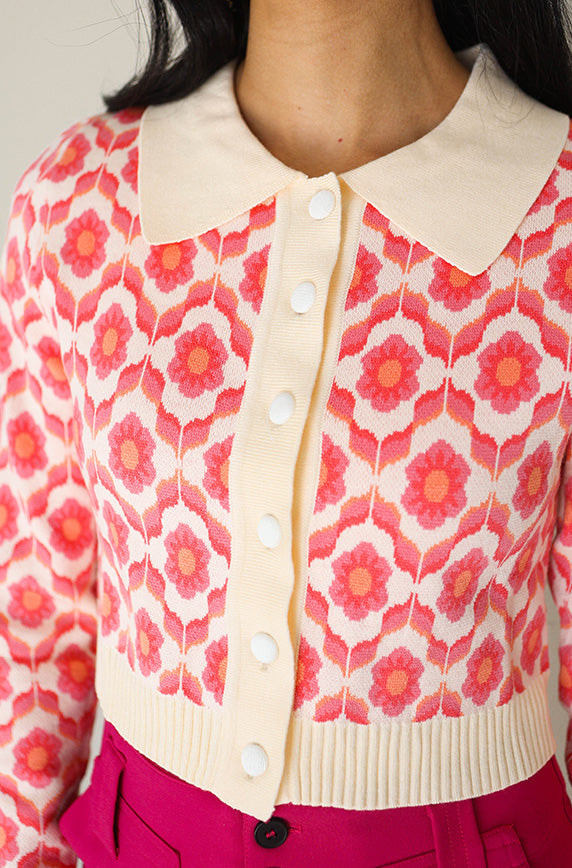 Lily Floral Cropped Sweater - FINAL SALE