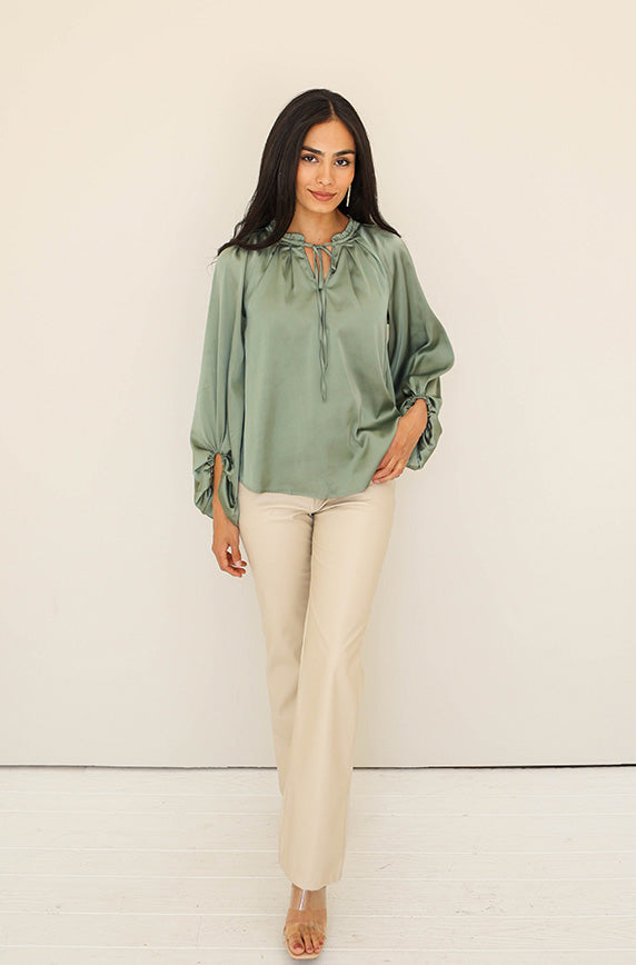 Main Stage Bone Leather Pants - FINAL SALE