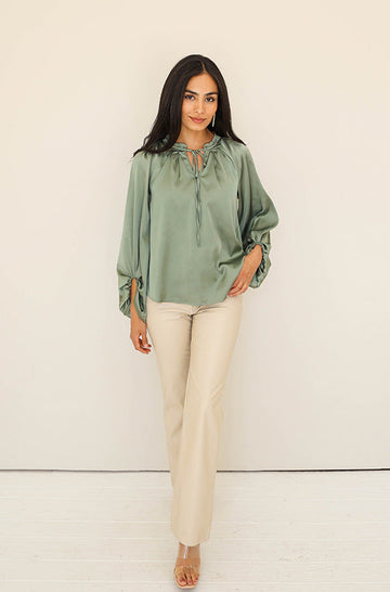 Main Stage Bone Leather Pants - FINAL SALE