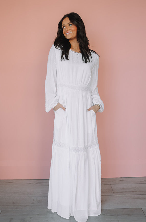 Leah White Lace Dress - Maternity Friendly - FINAL FEW