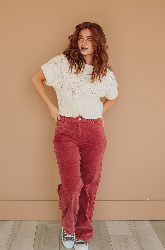 On the Bright Side Cream Knit Sweater - Restocked