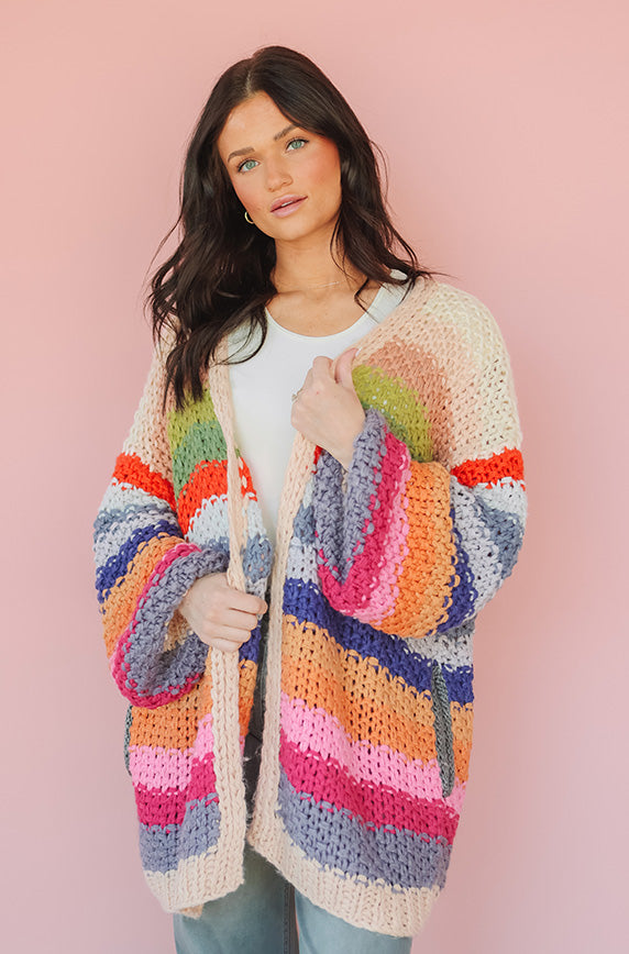 Shades Of Happiness Multi Color Cardigan - FINAL SALE