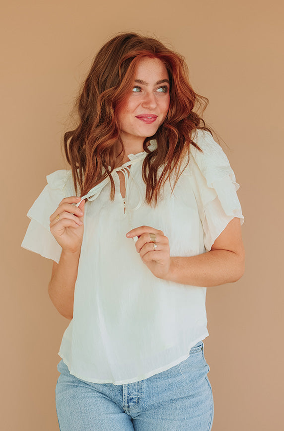Dream a Little Soft White Top - FINAL SALE