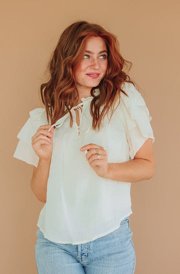 Dream a Little Soft White Top - FINAL SALE
