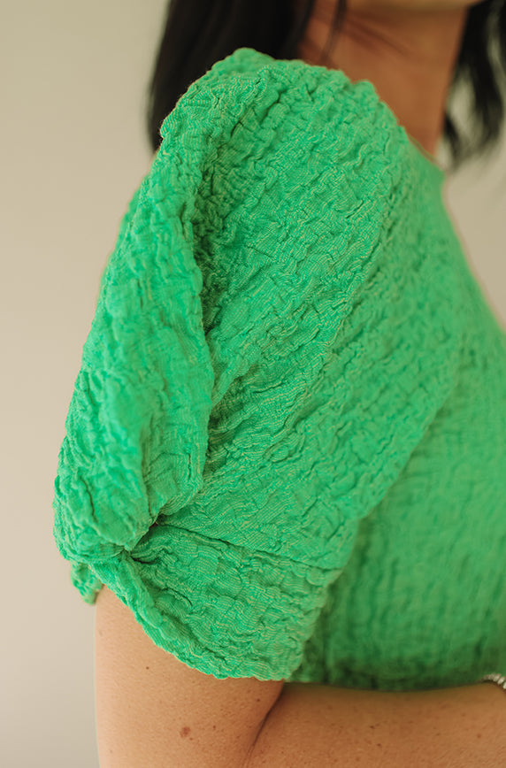 Stay Here Kelly Green Top - FINAL SALE