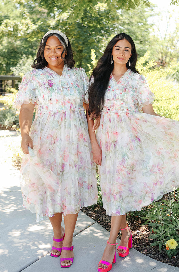 Celeste Iris Floral Dress- DM Exclusive - Restocked