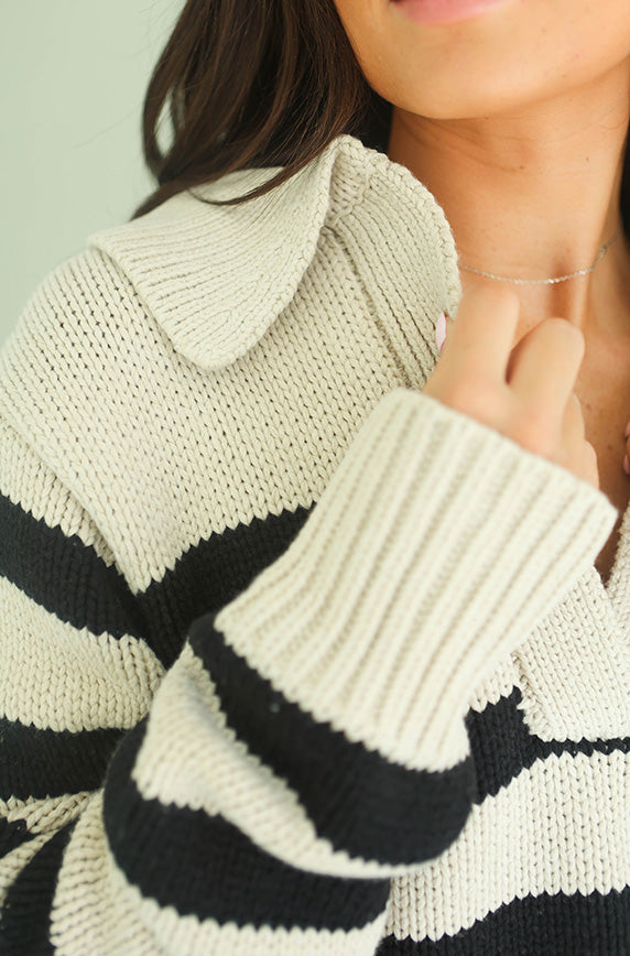 Before You Go Stripe Sweater - FINAL SALE