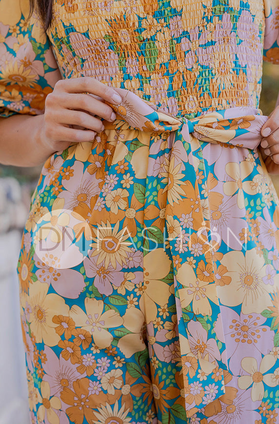 Aberdeen Retro Floral Jumpsuit - DM Exclusive - FINAL SALE