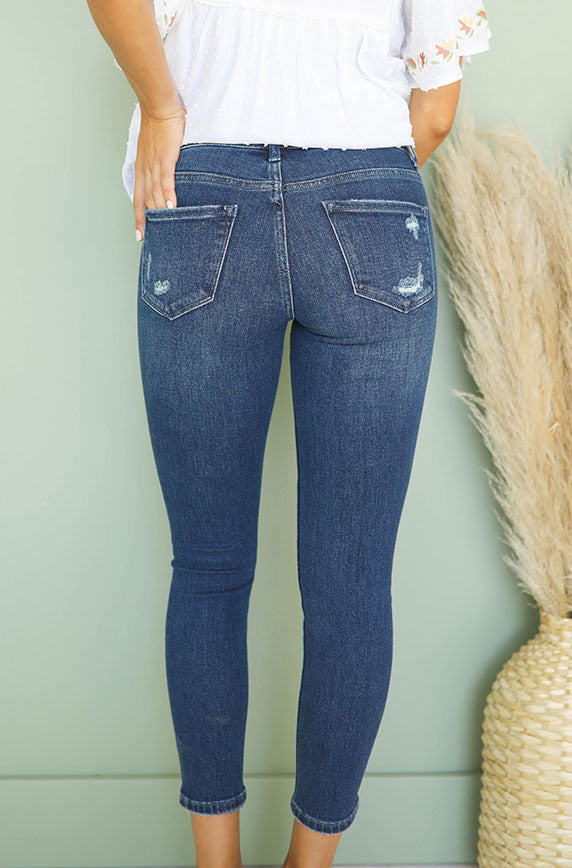 Hello, World Mid Wash Skinny Jeans - FINAL FEW