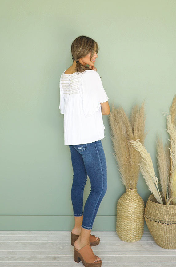 Hello, World Mid Wash Skinny Jeans - FINAL FEW