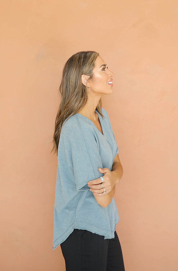 Deep Breath Chambray Tee - FINAL SALE