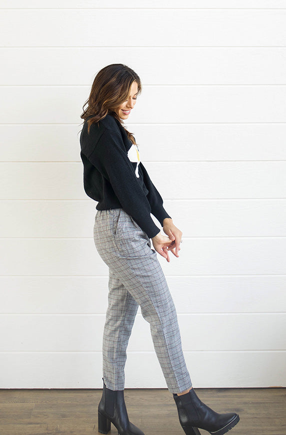 Rokoko Grey Plaid Pants - FINAL SALE