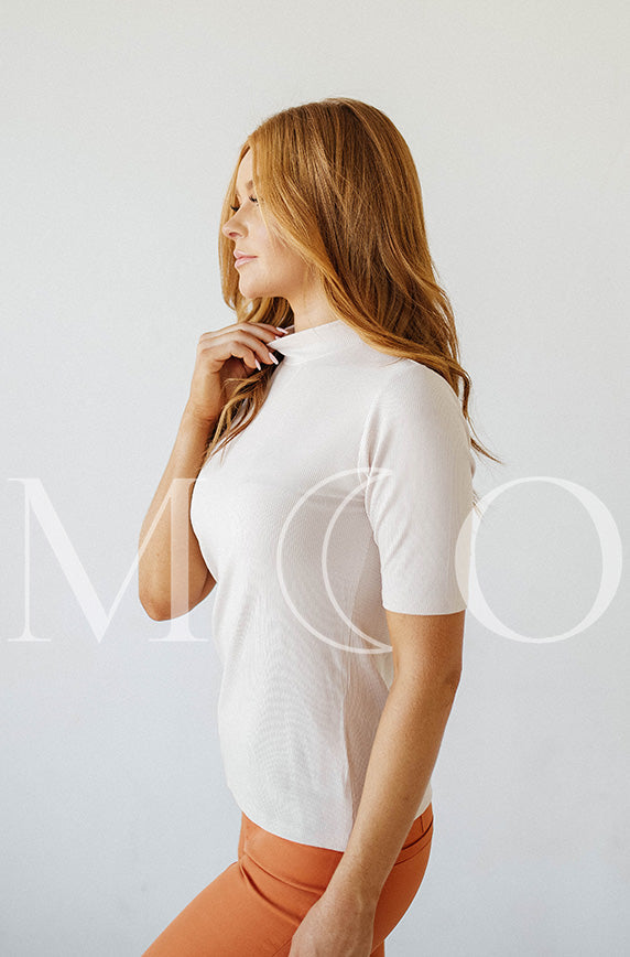 Ribbed Ivory MCO Top