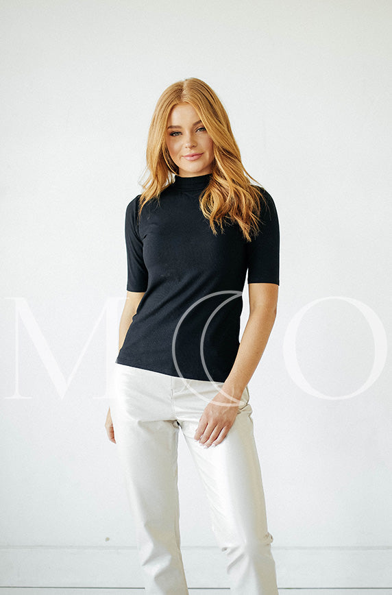 Ribbed Black MCO Top